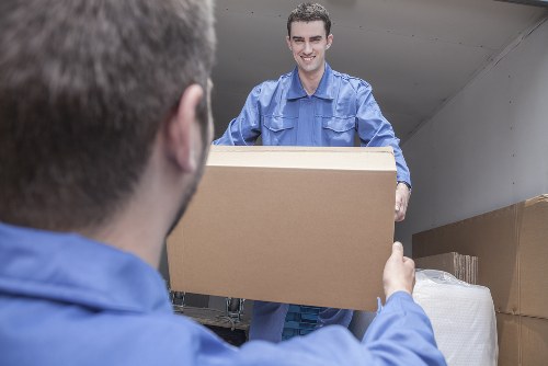 Moving van and boxes prepared for a Muswell Hill home move