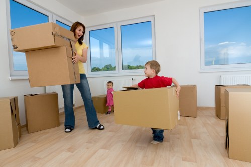 Charity donation and recycling sorting as part of a Muswell Hill move
