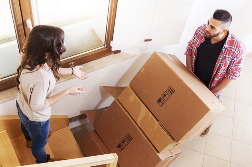 Residential street access typical for Muswell Hill removals