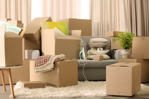 Furniture being loaded for a Muswell Hill home move