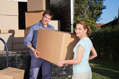 Local moving team handling access and parking challenges
